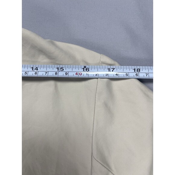 Vtg Tommy Hilfiger Golf Jacket M Fits S Khaki Full Zip Windbreaker 90s Y2K Short - Picture 15 of 15